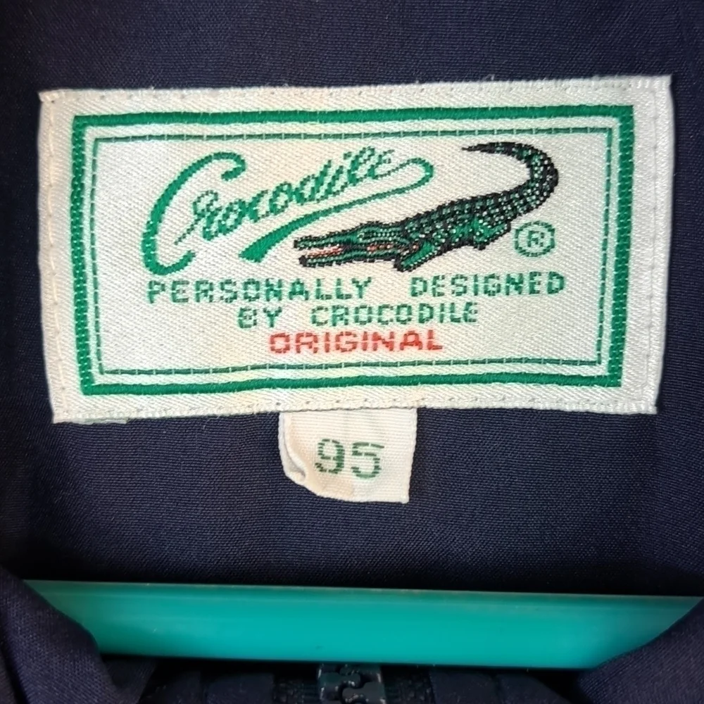 Crocodile Sport embroidered dark blue light weight men's medium jacket